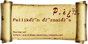 Pellikán Ézsaiás névjegykártya